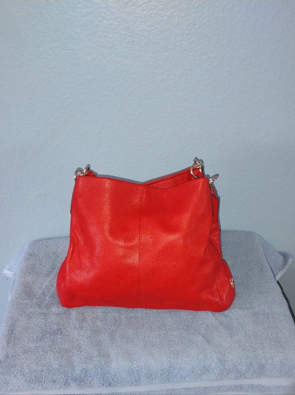 Coach Red Leather Shoulder Bag